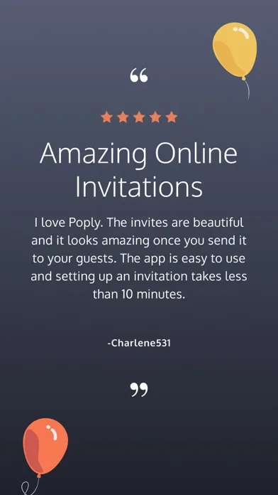 Captures d'écran de Poply: Party Invitation Maker