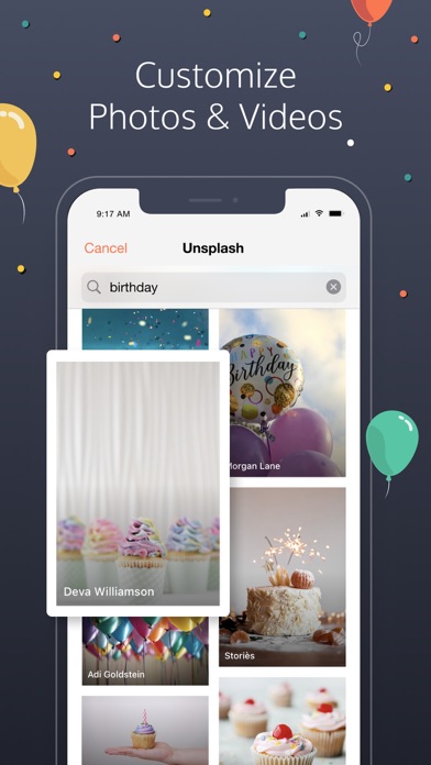 Poply: Party Invitation Maker Screenshots