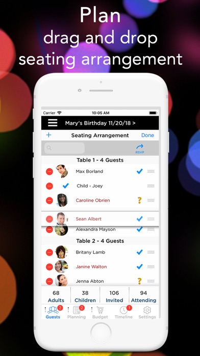 Zrzuty ekranu Pro Party Planner