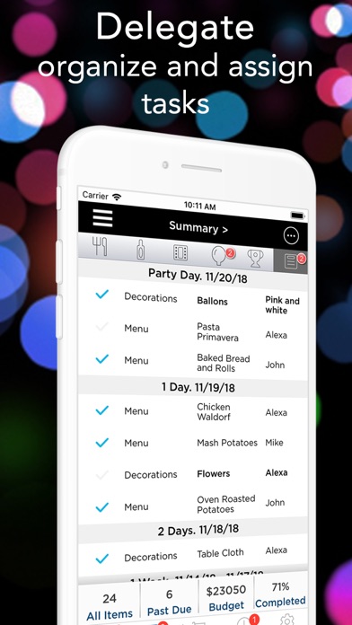 Zrzuty ekranu Pro Party Planner
