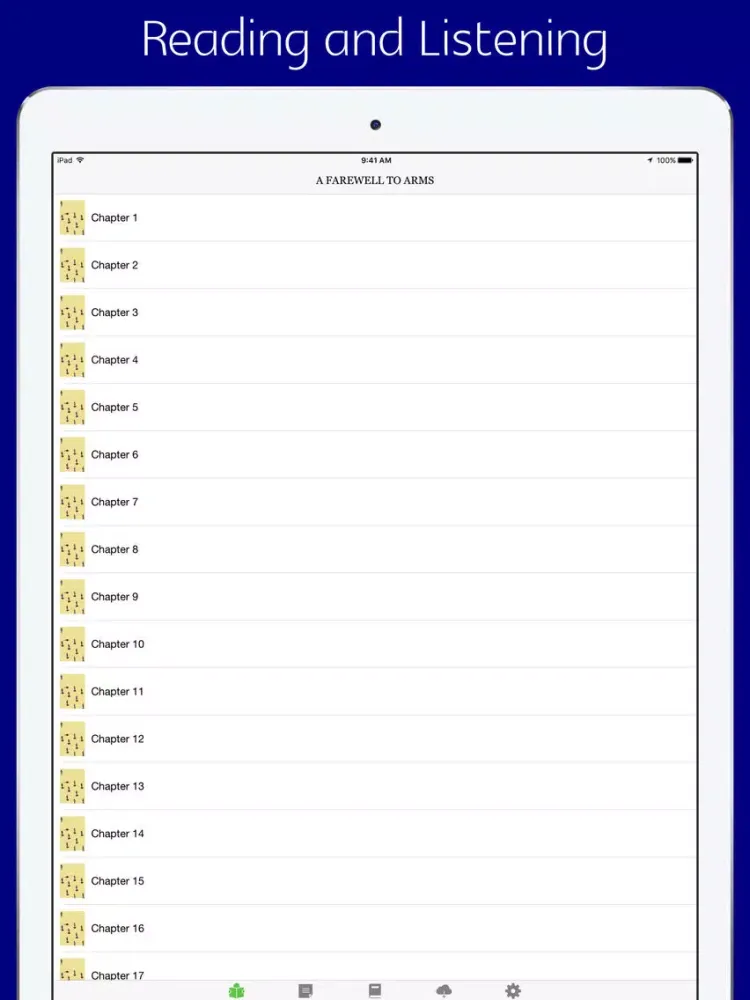 A farewell to arms - sync transcript iPad  Screenshots