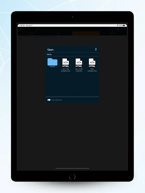 A1 HTML Editor iPad  スクリーンショット