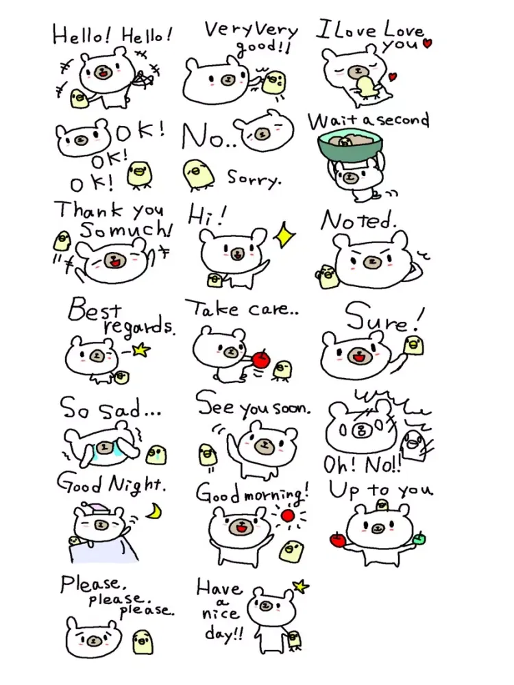 White Bear Candy Stickers!! iPad 应用截图