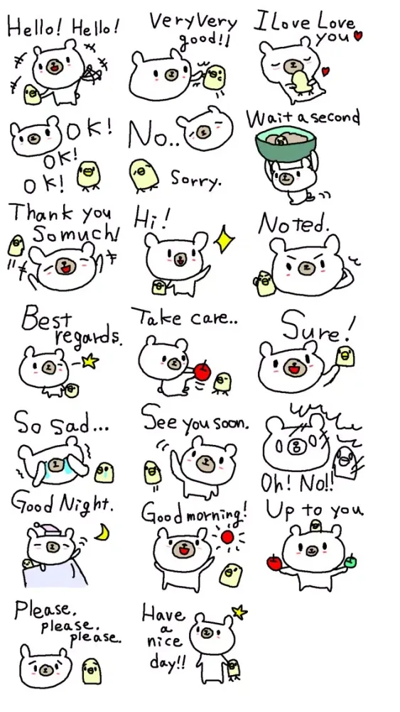 White Bear Candy Stickers!!应用截图