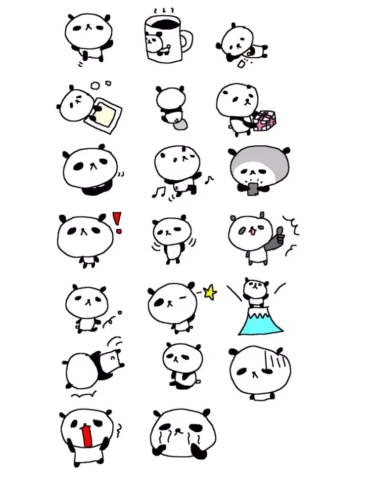 Cute Panda Stickers!! iPad 應用截圖