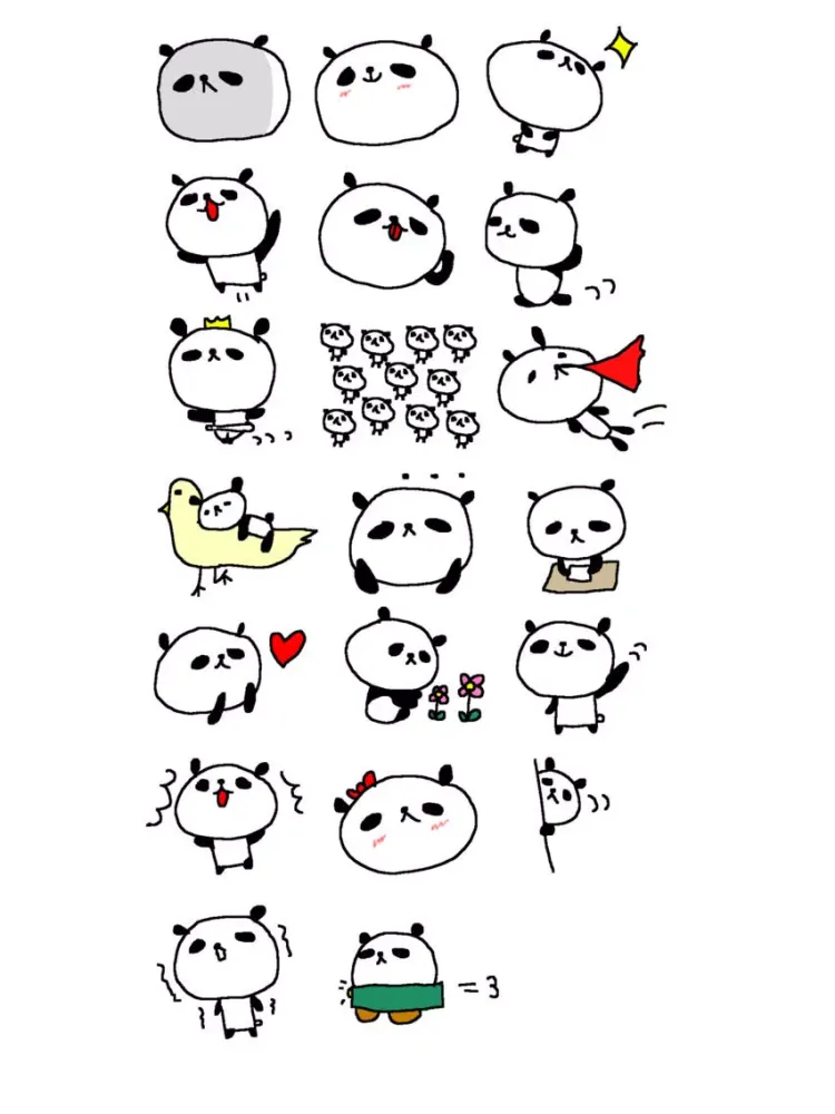 Cute Panda Stickers!! iPad 應用截圖