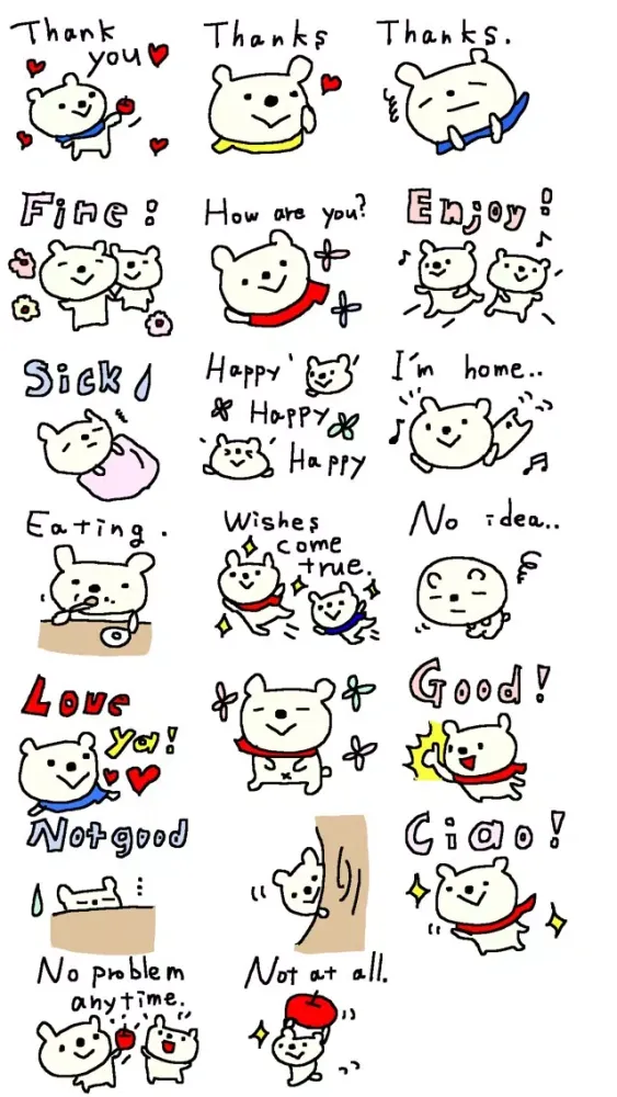 Capturas de tela do Pop Bear Stickers!!
