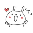 Initial T Cute rabbit Stickers!!