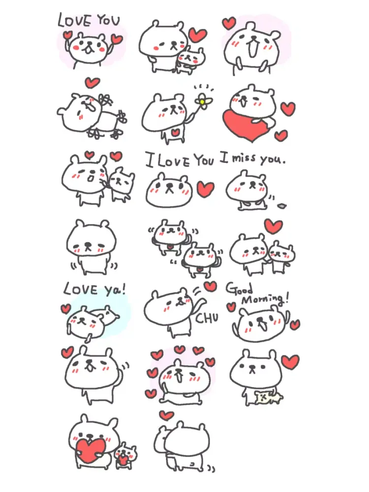 Ảnh chụp màn hình của Love Love Bear Stickers!! iPad 