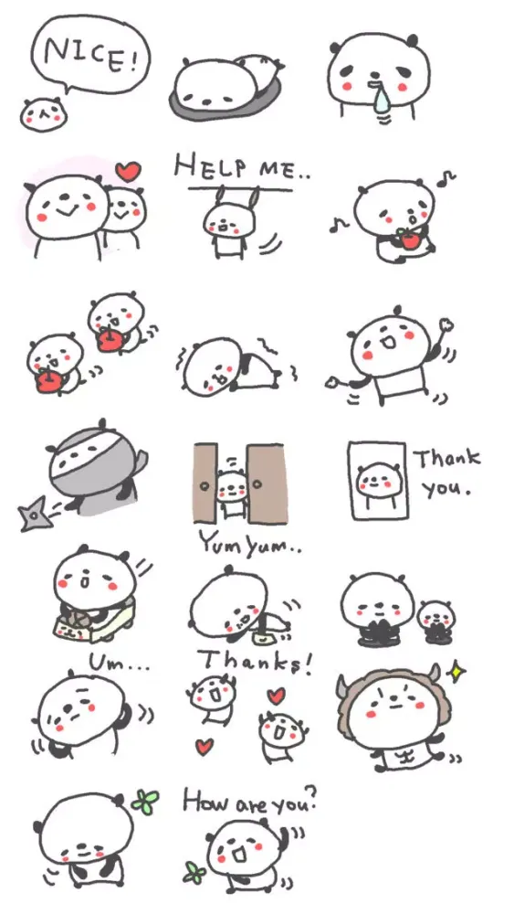 Cool Cool Panda Stickers! سکرین شاٹس