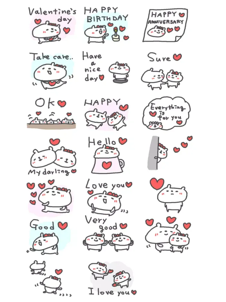 LOVELOVELOVE BEAR STICKERS!! iPad  Ekran Görüntüleri