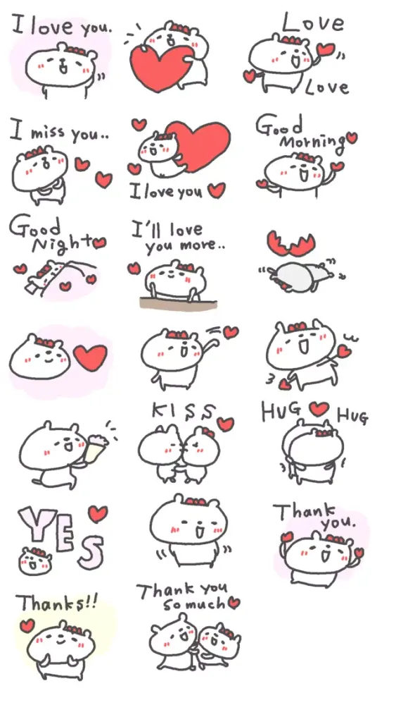 LOVELOVELOVE BEAR STICKERS!! Ekran Görüntüleri