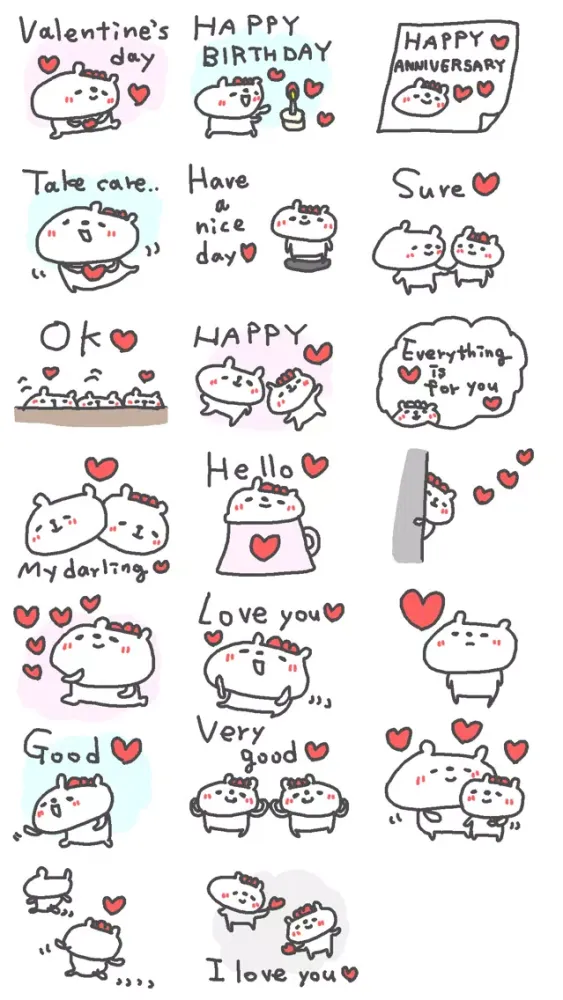 LOVELOVELOVE BEAR STICKERS!! Ekran Görüntüleri