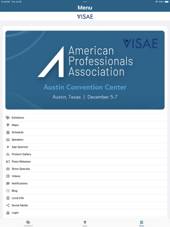 APA National Conference iPad 应用截图