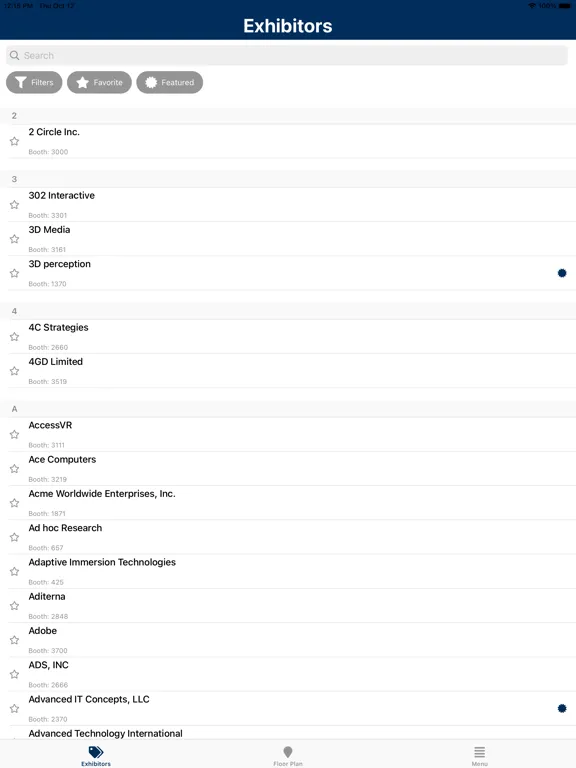 Ảnh chụp màn hình của I/ITSEC 2023 iPad 