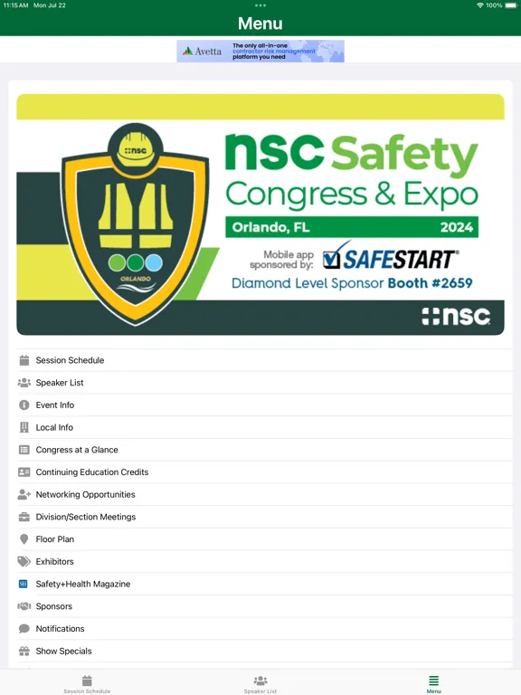 2024 NSC Safety Congress&Expo iPad  Ekran Görüntüleri