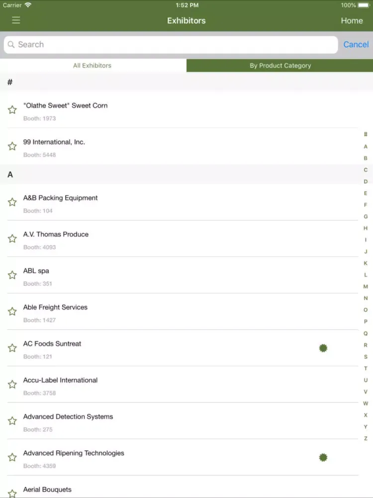 2018 PMA Fresh Summit iPad  Screenshots