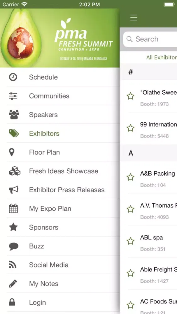 2018 PMA Fresh Summit Screenshots
