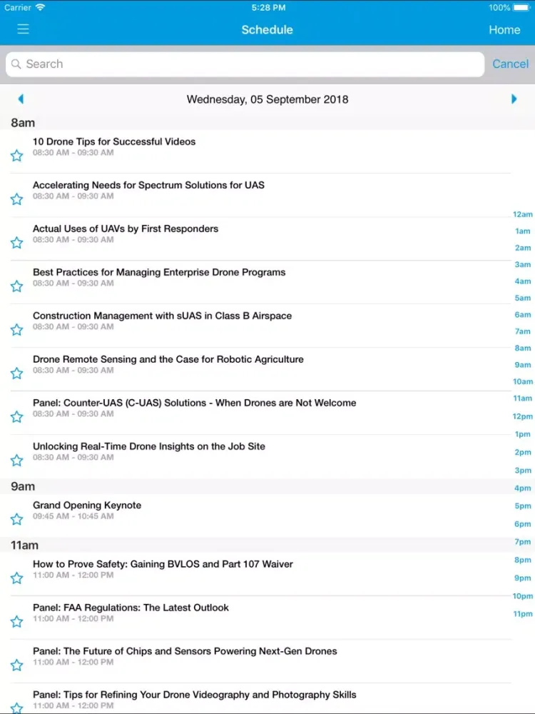 InterDrone iPad  Screenshots