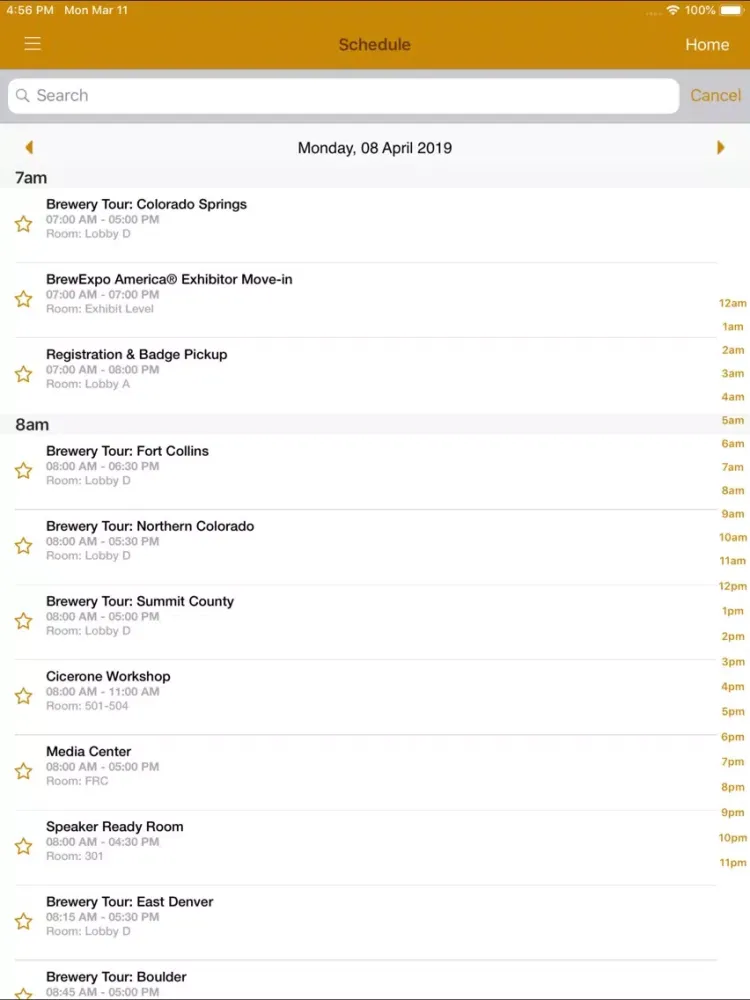 Craft Brewers Conference 2019 iPad  Screenshots