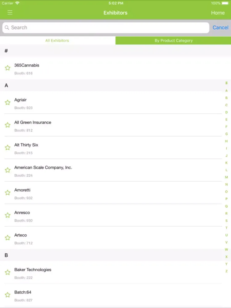 Zrzuty ekranu CACannaBizCon iPad 