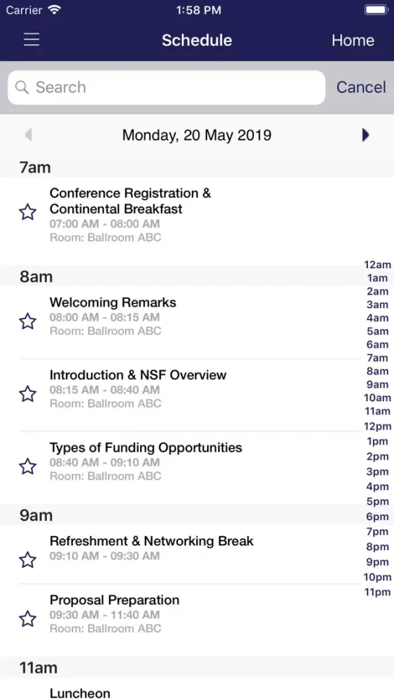 Spring 2019 NSF Grants Conf. स्क्रीनशॉट