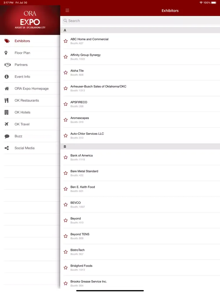 Zrzuty ekranu ORA Expo iPad 