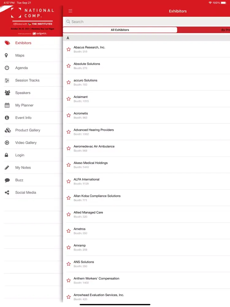 National Comp Conference 2021 iPad  Screenshots