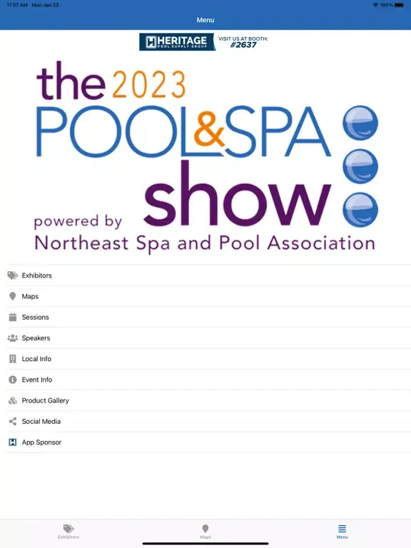 Capturas de pantalla de 2023 Pool & Spa Show iPad 