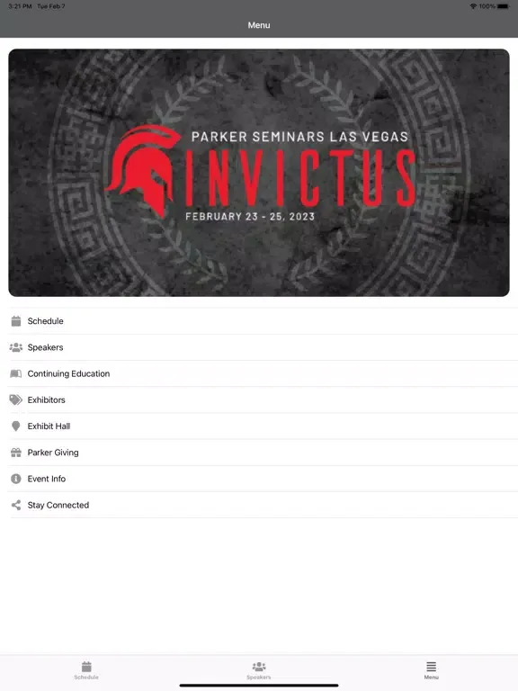 Capturas de tela do Parker Seminars Las Vegas iPad 