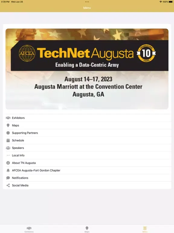 Capturas de tela do TechNet Augusta 2023 iPad 
