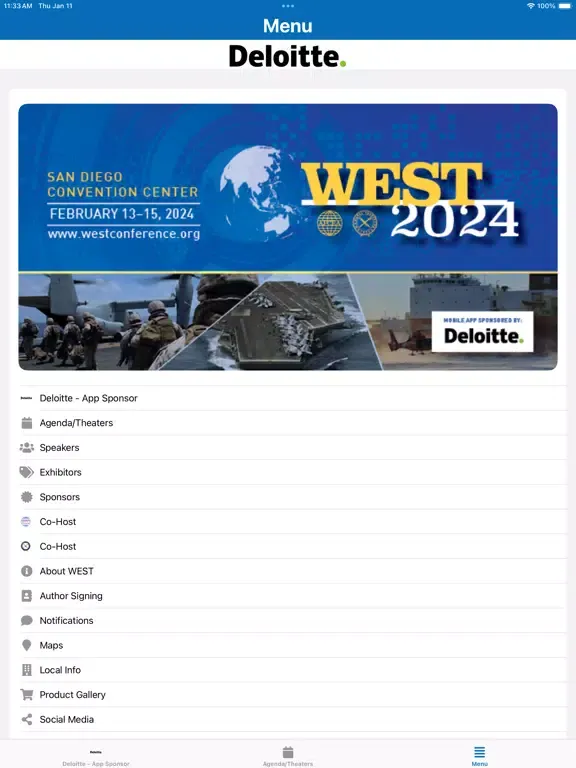 Tangkapan layar AFCEA/USNI WEST 2024 iPad 