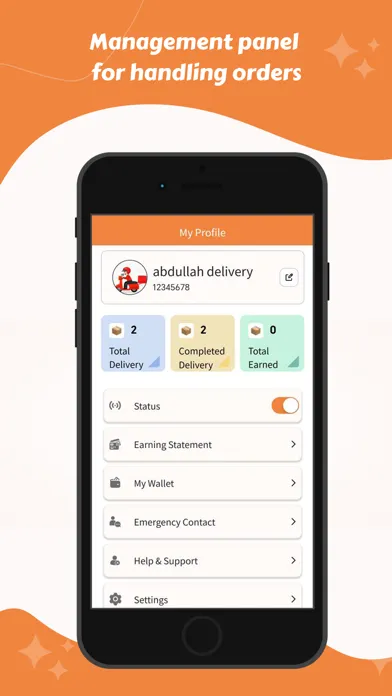 Ảnh chụp màn hình của A2z Courier