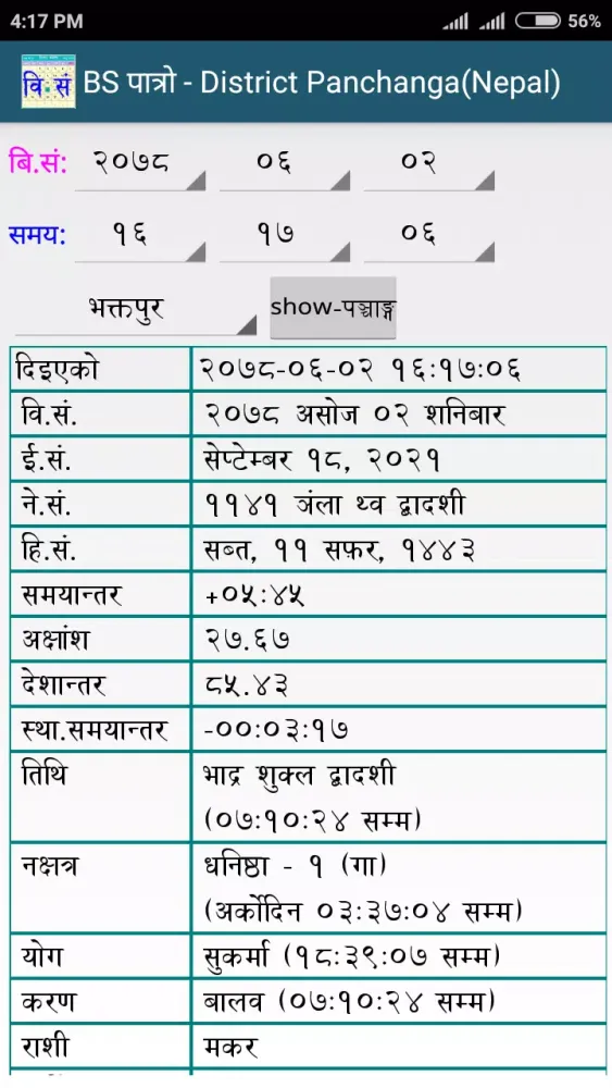 BS Patro - Nepali BsCalendar应用截图