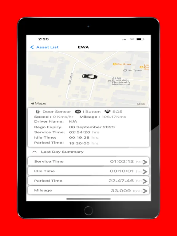 Tangkapan layar Autonautics iPad 