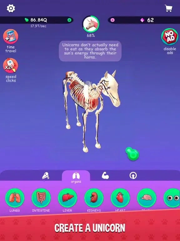ภาพหน้าจอของ IDLE Animal Anatomy iPad 