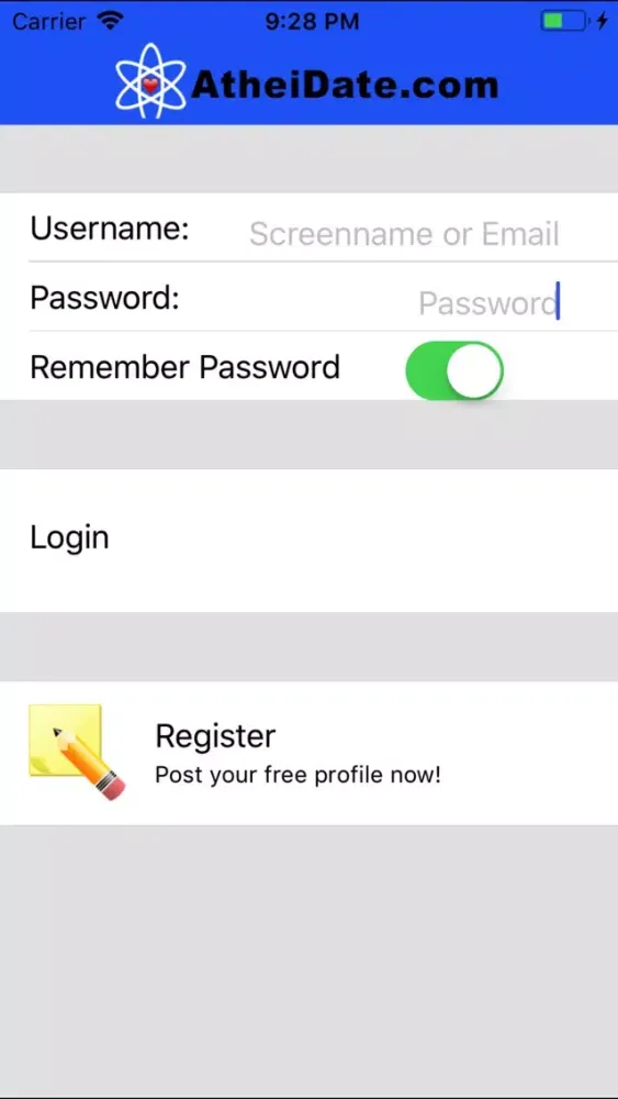 AtheiDate Screenshots