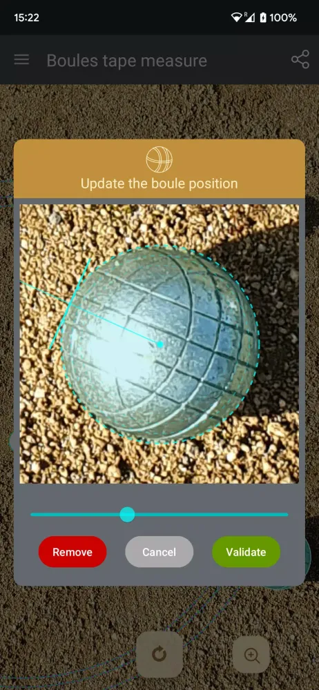 Screenshot di Tape measure for pétanque