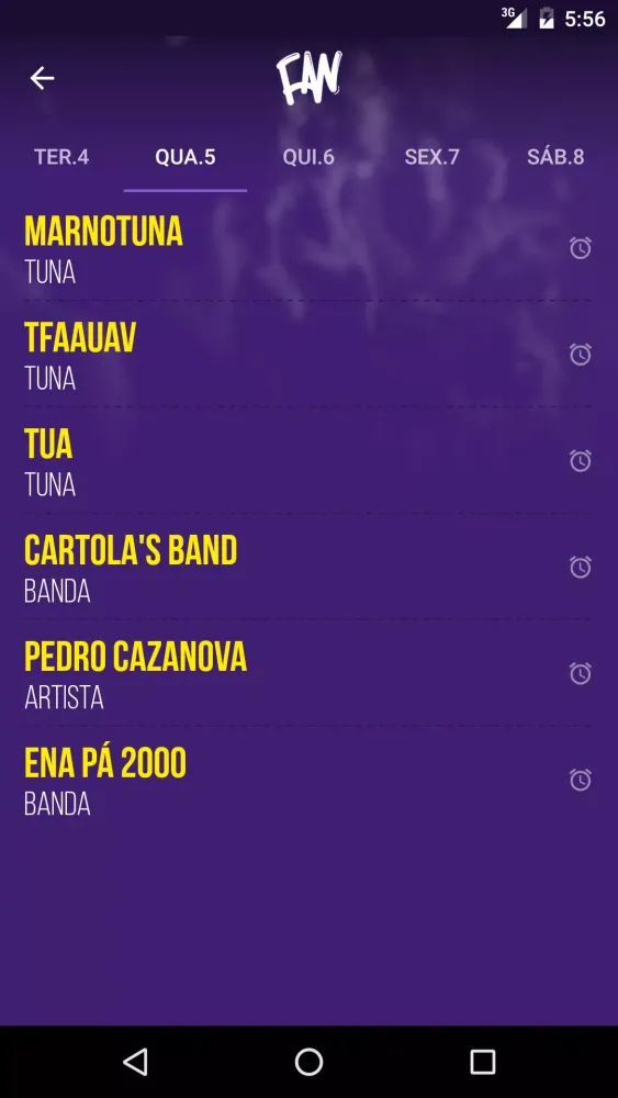 Tangkapan skrin FAN App