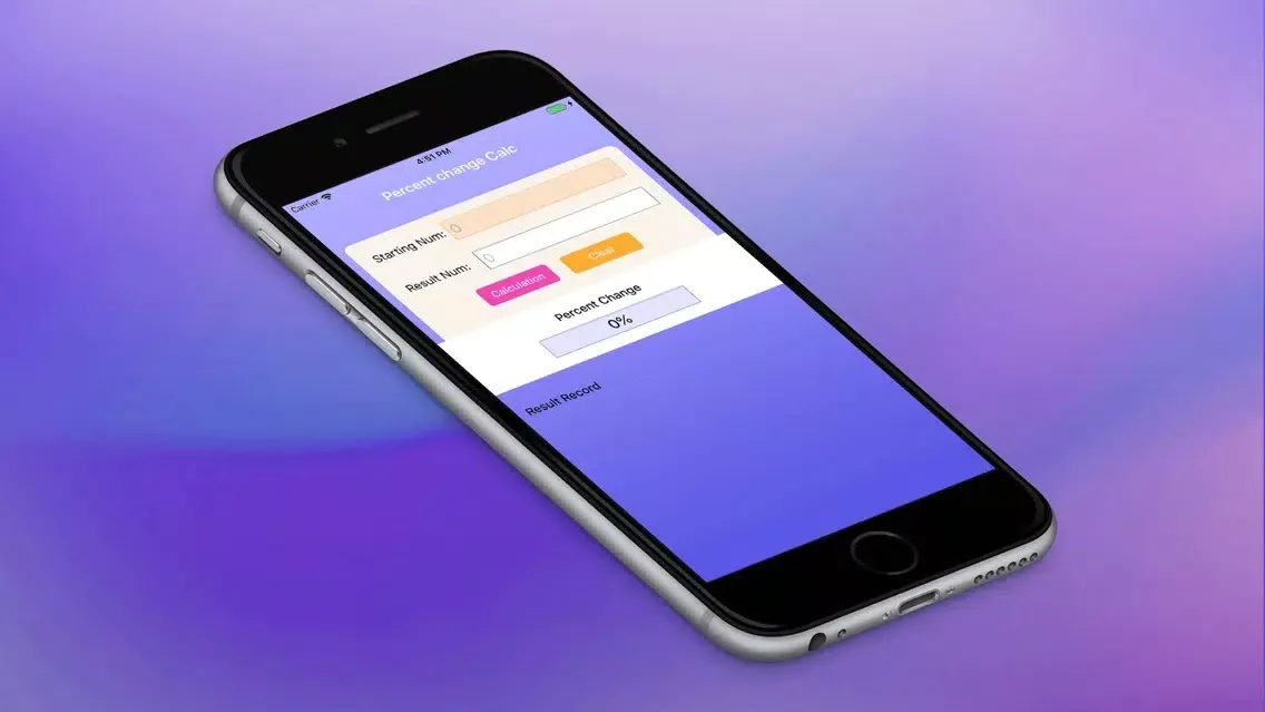 Ảnh chụp màn hình của Percent change Calc