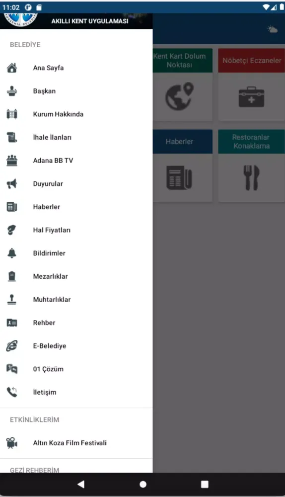 Adana Akıllı Kent Uygulaması Screenshots