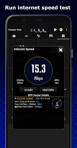 Captures d'écran de WiFi Analyzer