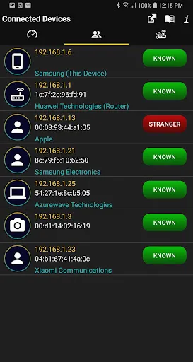 Tangkapan layar WiFi Speed Test