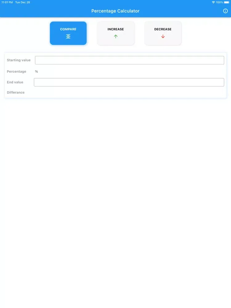 تصاویر Percentage-Calculator iPad 
