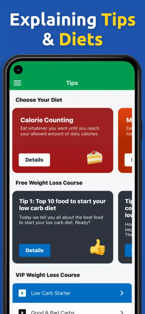 Low Carb Tracker & Recipes App應用截圖