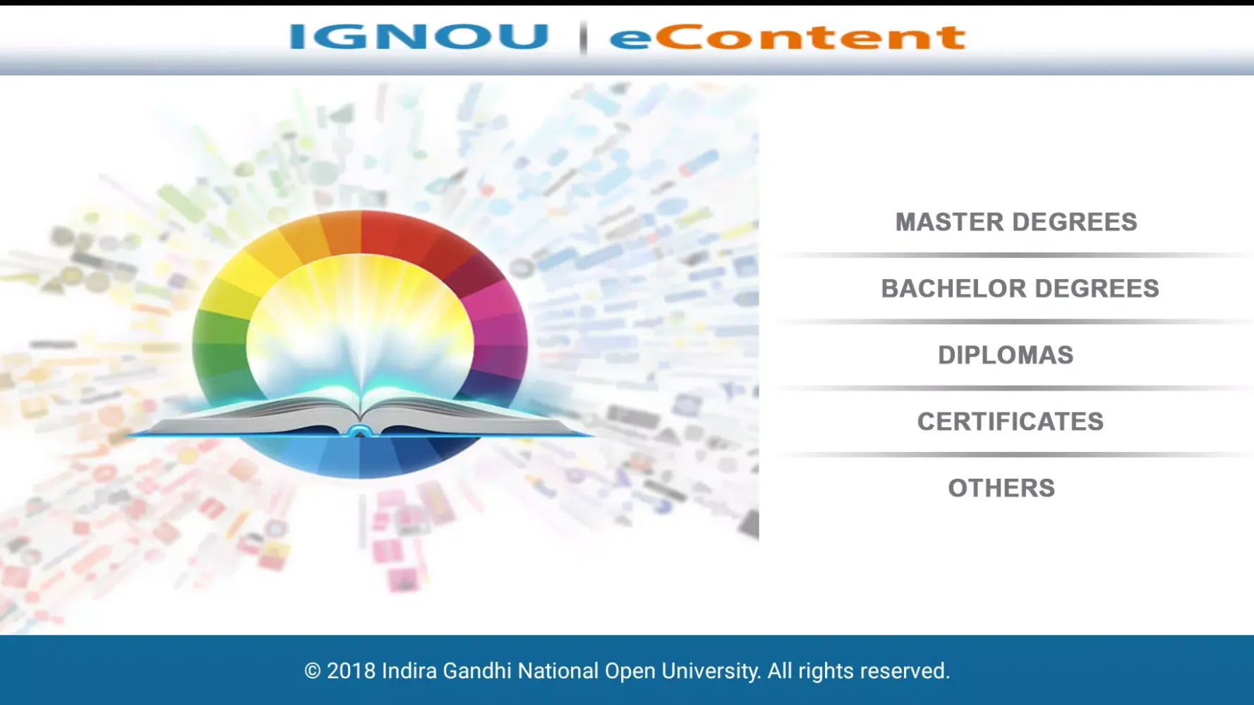 IGNOU e-Content Screenshots