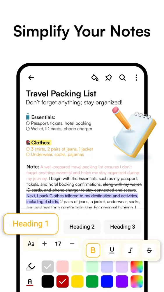 Capturas de pantalla de Notes