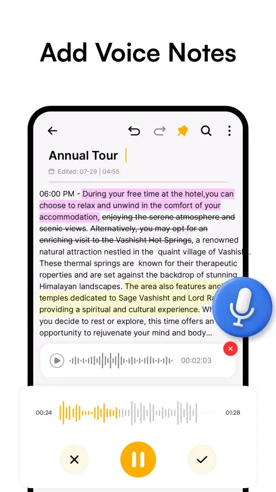 Capturas de pantalla de Notes