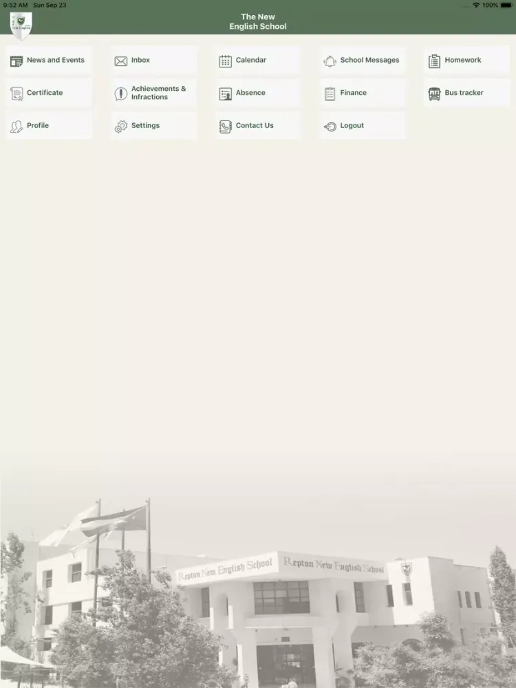 The New English School iPad  스크린샷