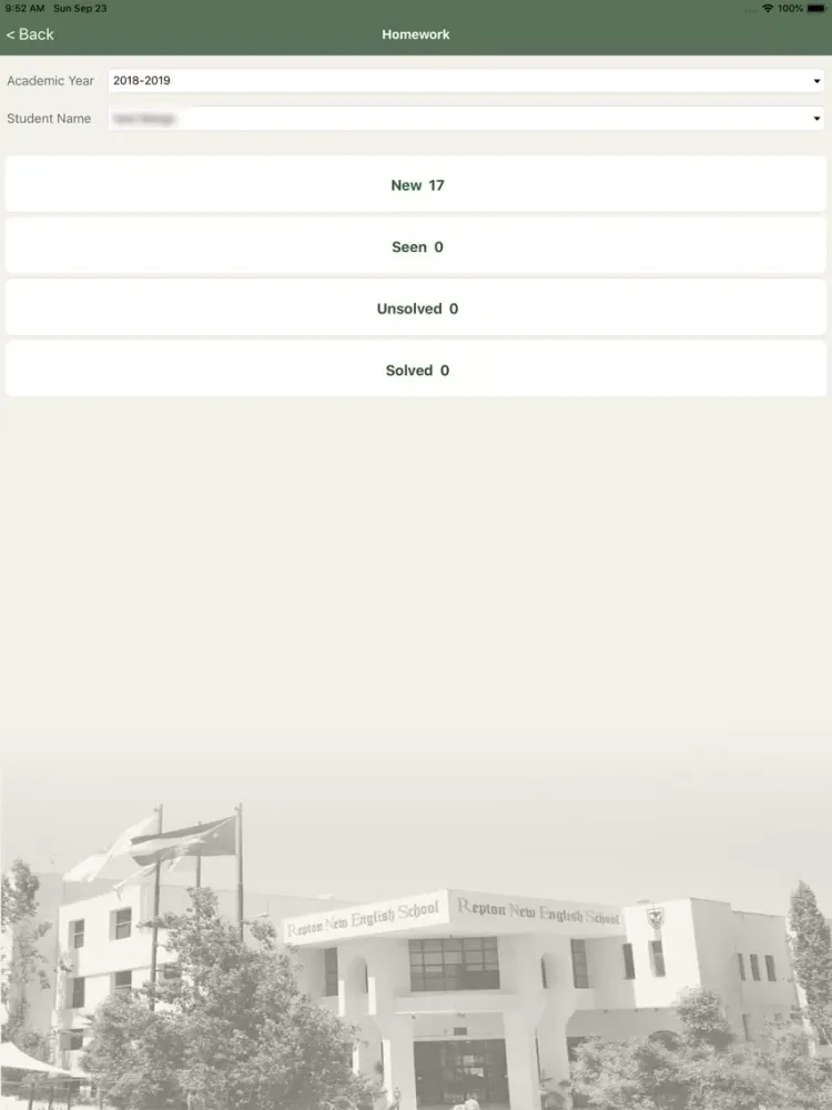 The New English School iPad  스크린샷